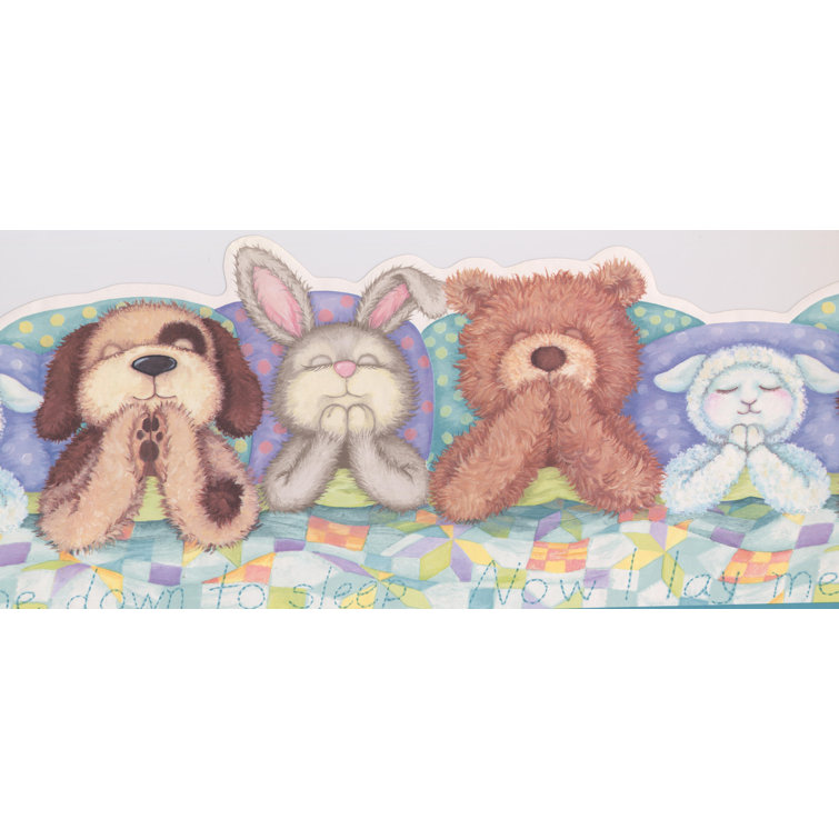 Retroart kids teddy bear baby 15 x 7 wallpaper border  wayfair